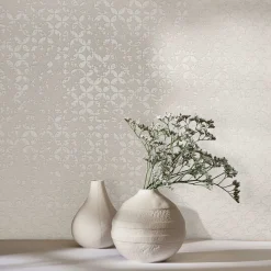 Vliestapete Grafisch Shabby Beige Perlmutt Glanz 35122