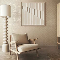 Vliestapete Grafisch Shabby Creme Beige Metallic 35117