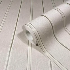 Vliestapete Grau Beige Silber Streifen Marburg 31580