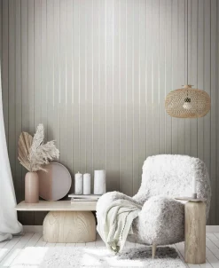 Vliestapete Grau Beige Silber Streifen Marburg 31580