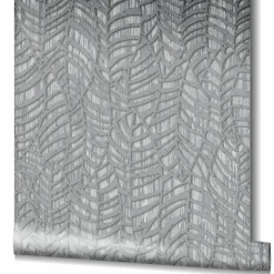 Vliestapete Grau Silber Blatt Muster Marburg 32974