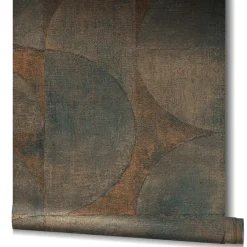 Vliestapete Halbkreis Patina Metallic braun kupfer 32822