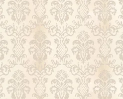Vliestapete Hermitage Barock Ornament creme 33545-3