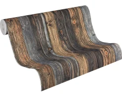 Vliestapete Holz-Optik braun grau AS Creation 9086-12