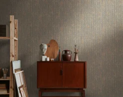Vliestapete Holzoptik Creme Gelb Gold Metallic 39561-6