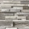 Vliestapete Holz-Optik 3D creme grau GranDeco FC3001