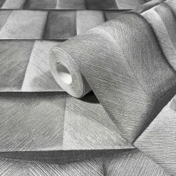 Vliestapete Holzoptik 3D-Effekt Grafik Grau 35381