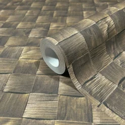 Vliestapete Holzoptik 3D-Effekt Grafik Braun 45742