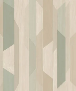 Vliestapete Holz Optik Grafisch Beige Grün A57001