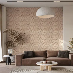 Vliestapete Holzoptik Grafisch Beige Braun 81675