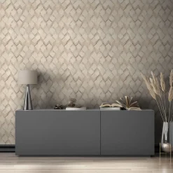 Vliestapete Holzoptik Grafisch Beige Grau 81677