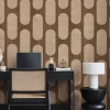 Vliestapete Holzoptik Grafik Braun Beige 81637