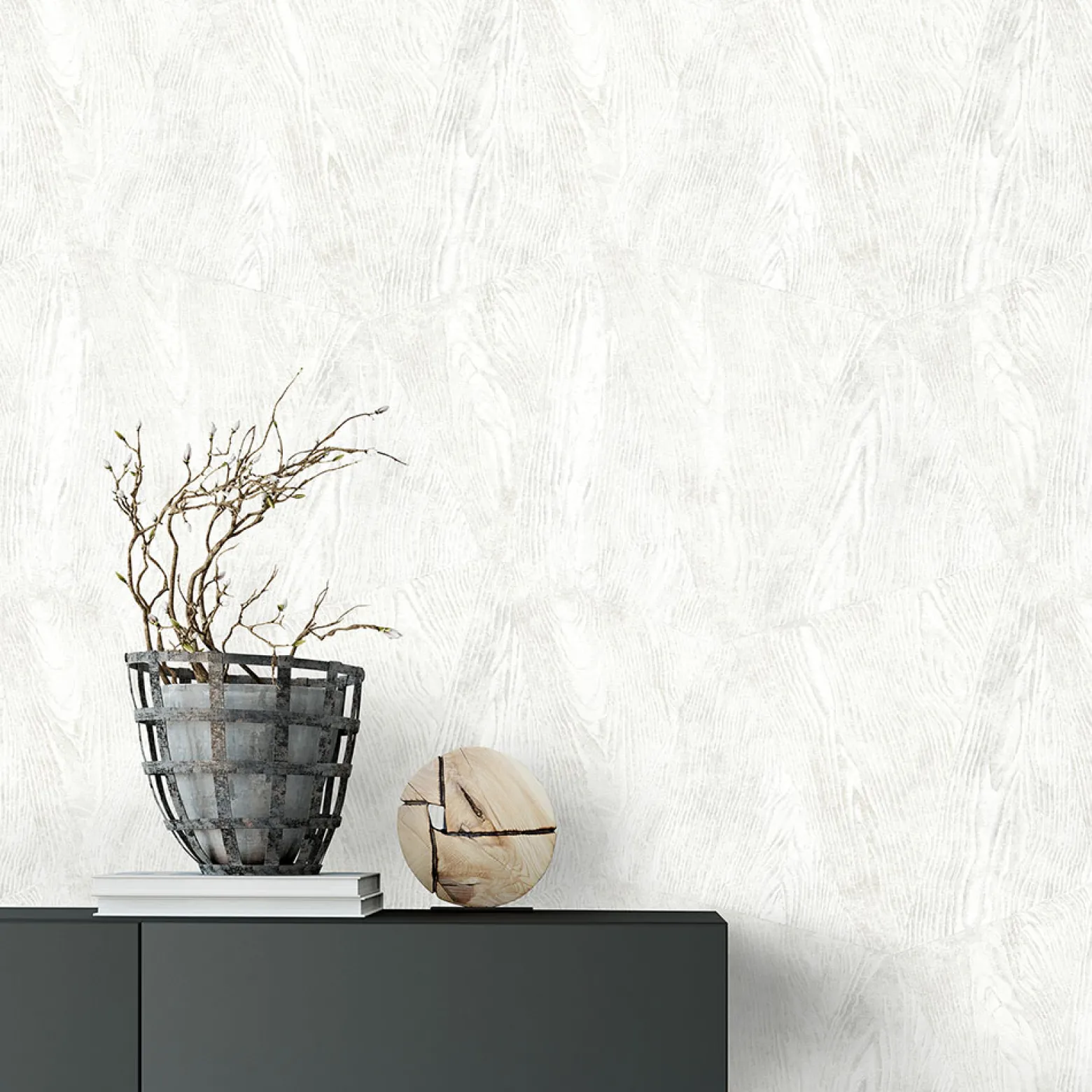 Vliestapete Holz Optik Grau Silber Metallic 10439-31