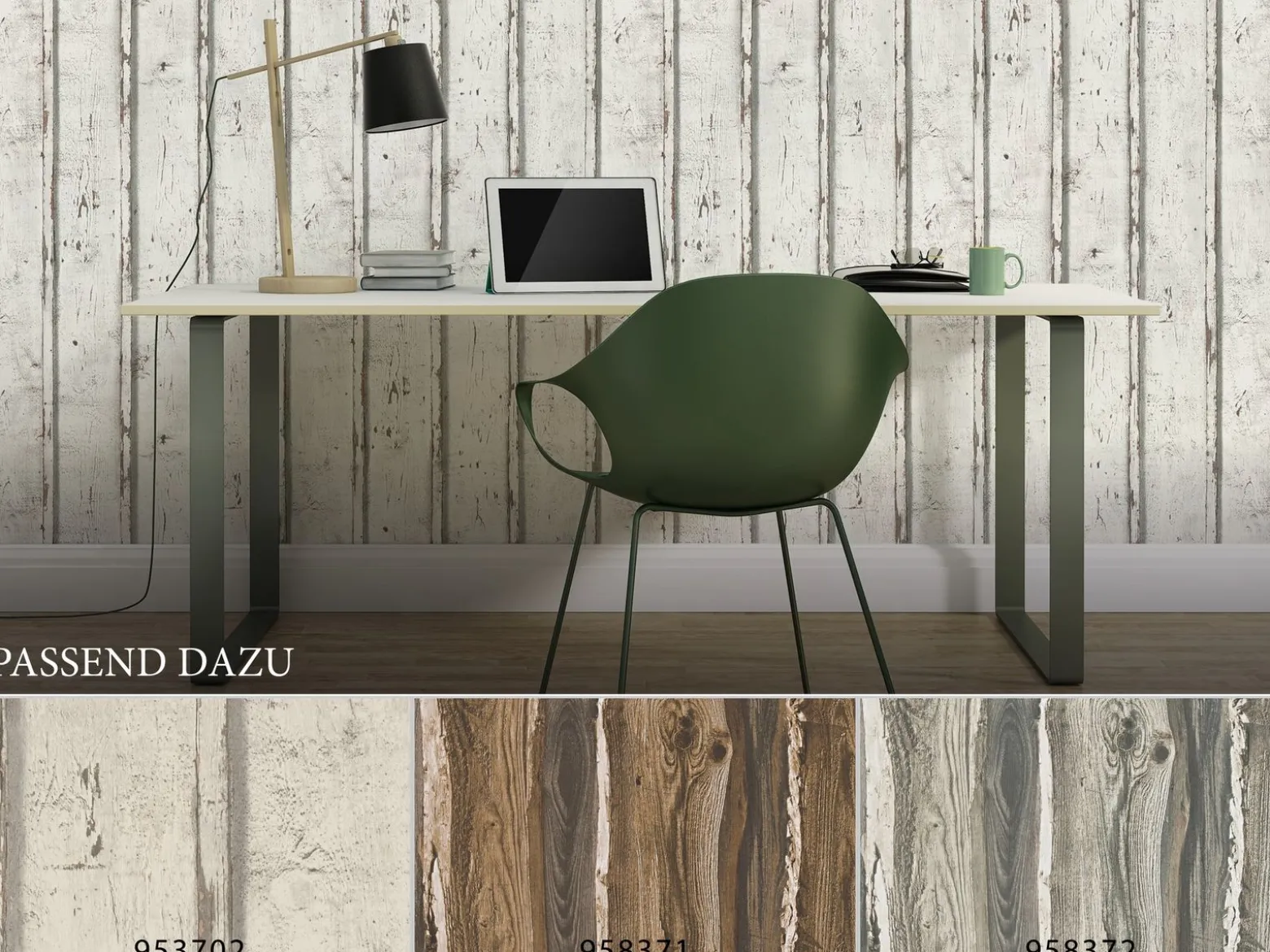 Vliestapete Holz-Optik Holzwand weiß Lutèce 95370-1