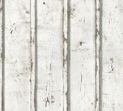Vliestapete Holz-Optik Holzwand weiß Lutèce 95370-1