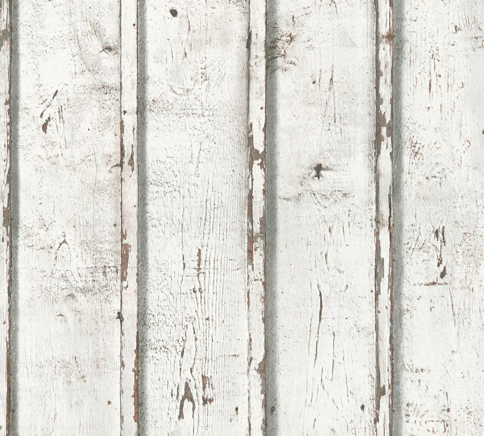 Vliestapete Holz-Optik Holzwand weiß Lutèce 95370-1