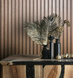 Vliestapete Holz Optik Paneele Kupfer Metallic 33397