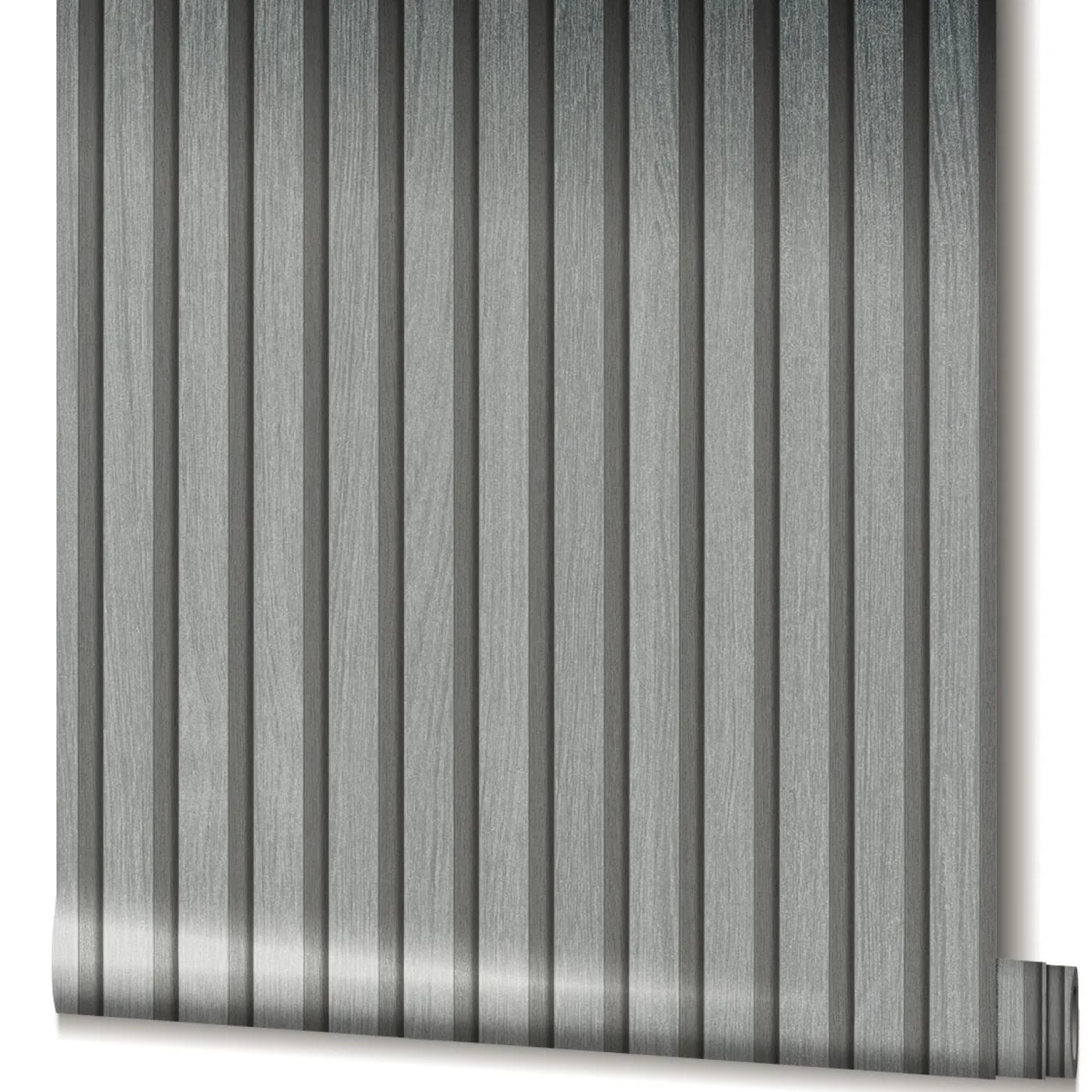 Vliestapete Holz Optik Paneele Silber Metallic 33395
