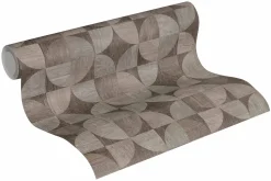 Vliestapete Holz-Optik Retro dunkelgrau 36913-2
