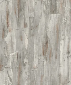 Vliestapete Holz Optik Shabby Grau Braun A62801