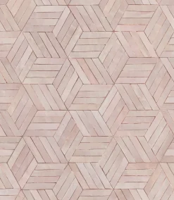 Vliestapete Holzoptik Shabby Stil Rosa Grau 89002