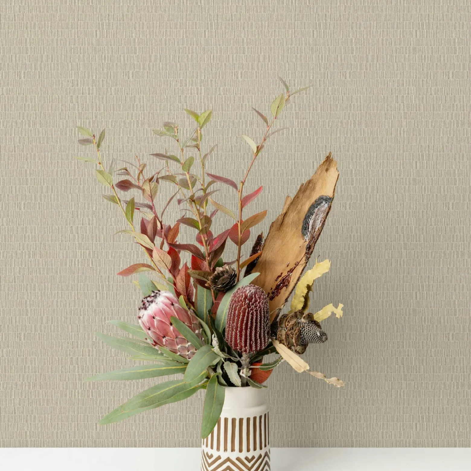 Vliestapete Holzoptik Streifen Beige Creme 35364