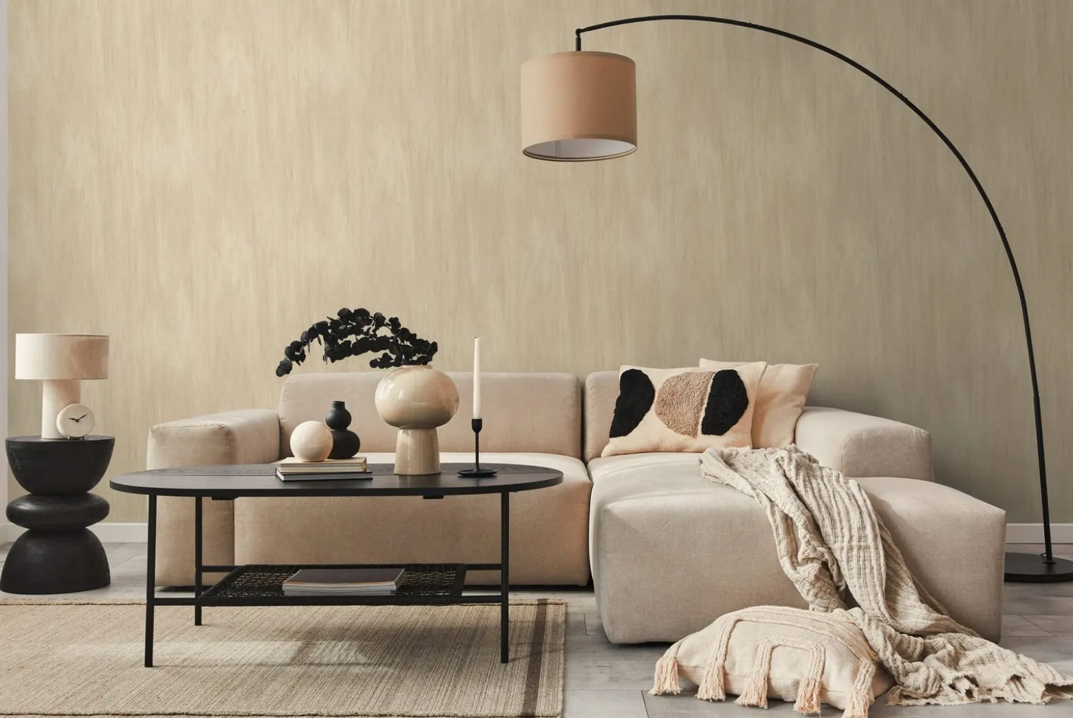 Vliestapete Holzoptik Struktur Creme Beige 39801-1