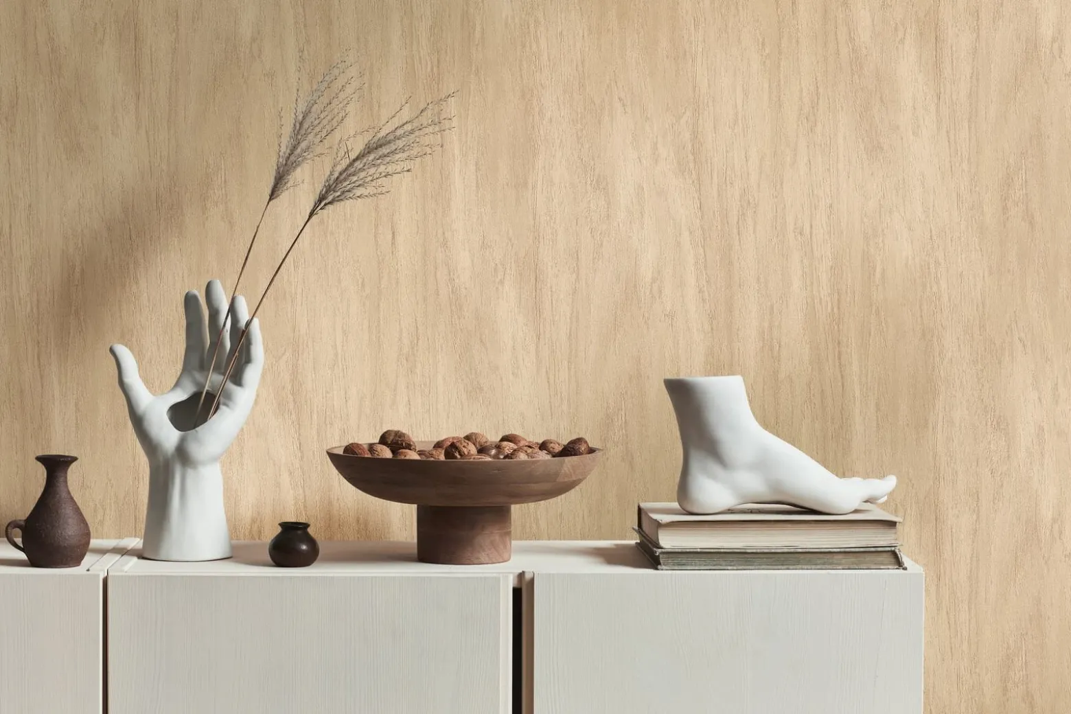 Vliestapete Holzoptik Struktur Beige Braun 39801-2
