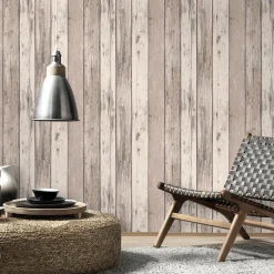 Vliestapete Holz-Optik Vintage beige creme 10200-11