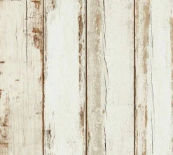 Vliestapete Holzpaneel Vintage creme 36893-1