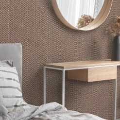 Vliestapete Holz Rattan braun schwarz 10209-11