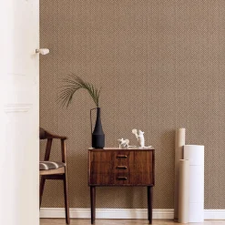 Vliestapete Holz Rattan braun anthrazit 10209-02