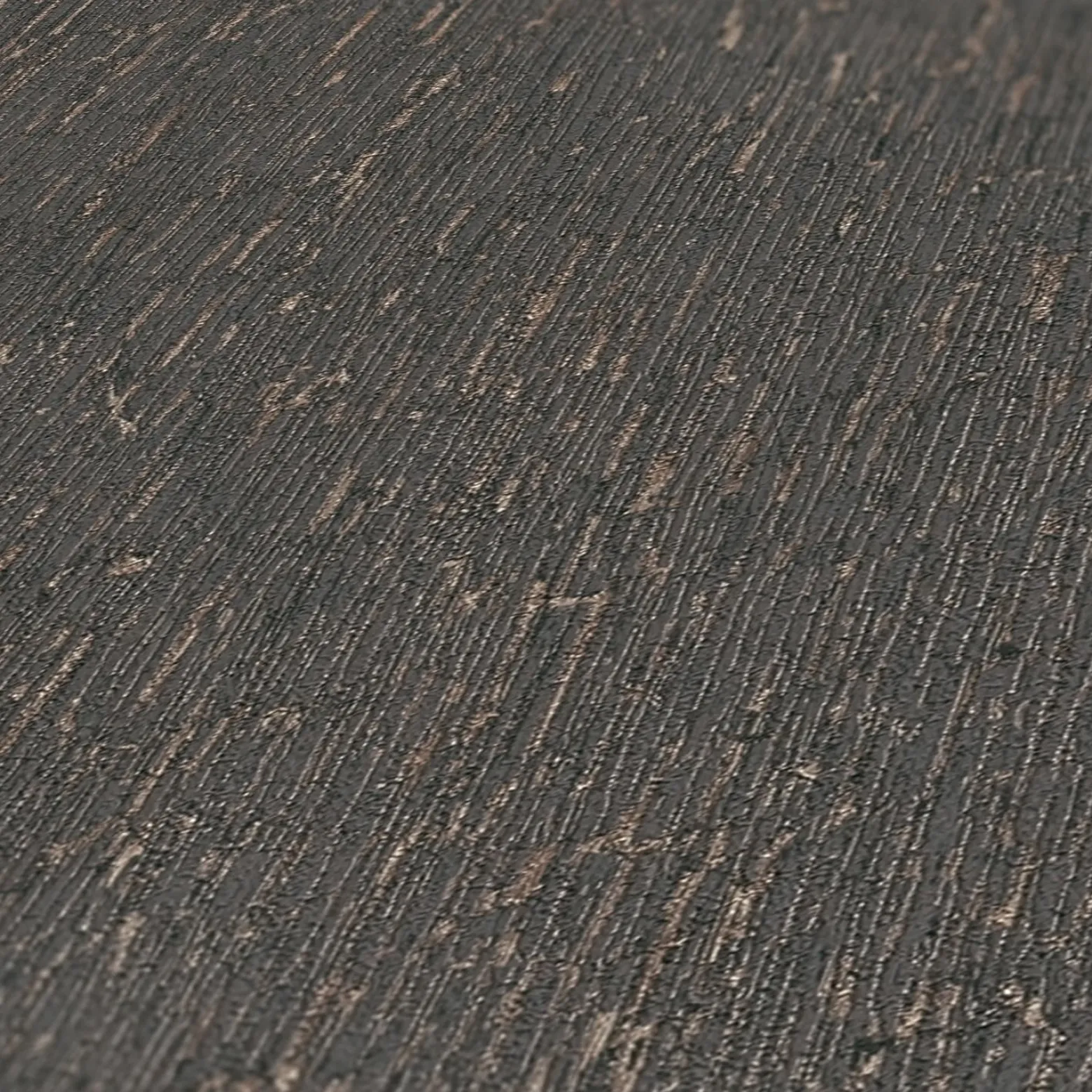 Vliestapete Holz Rinde Schwarz Gold Metallic 39562-6