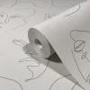 Vliestapete Illustration Beige Grau Metallic 82437