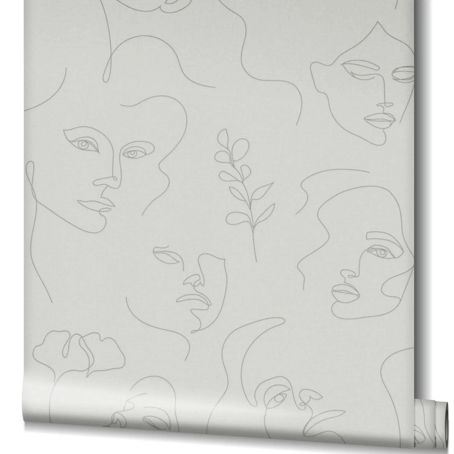 Vliestapete Illustration Beige Grau Metallic 82437