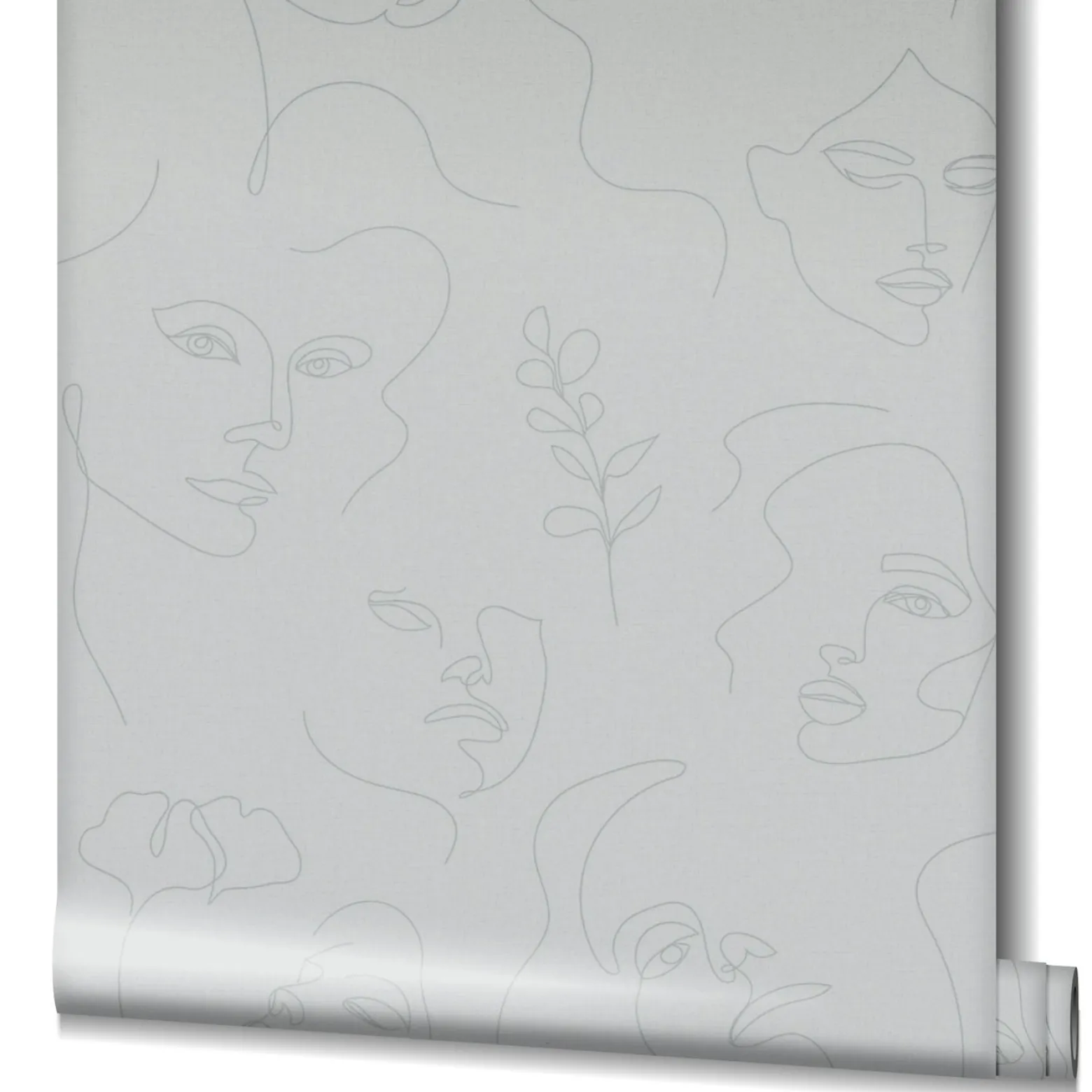 Vliestapete Illustration Grau Silber Metallic 82436