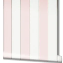 Vliestapete Ivy Streifen Weiß Rosa 82305 Novamur