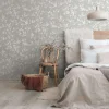 Vliestapete Ivy Struktur Blumen Beige 82314 Novamur