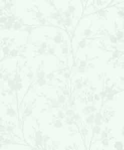 Vliestapete Ivy Struktur Blumen Weiß 82313 Novamur