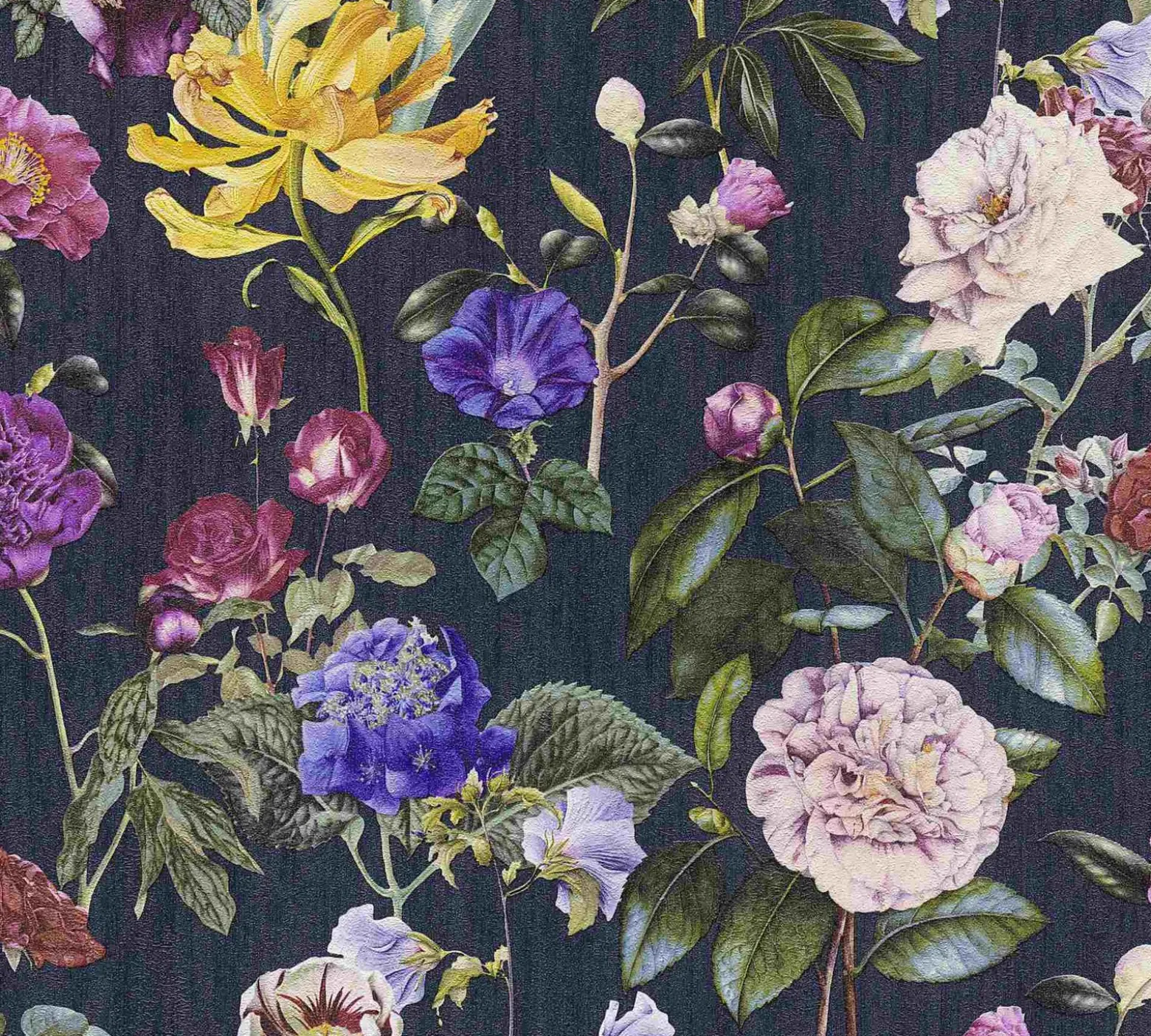 Vliestapete Jette Joop Blumen grau-blau grün 37336-4