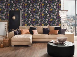 Vliestapete Jette Joop Blumen grau-blau grün 37336-4