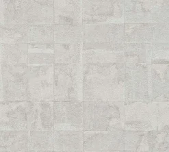 Vliestapete Kacheln Grau Silber Metallic 39671-3