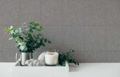 Vliestapete Kacheln Mosaik grau silber 38526-3