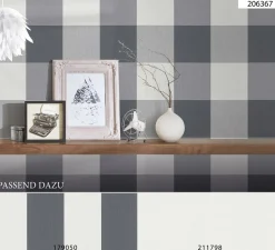 Vliestapete Kariert grau weiß AS Creation 2063-67