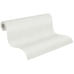 Vliestapete Kariert Textil Optik Grau Weiß 39068-2