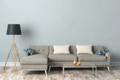Vliestapete Kariert Textil Optik Blau Weiß 39068-1