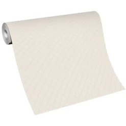 Vliestapete Karo Muster Stoff Optik Beige Glanz 10289-14