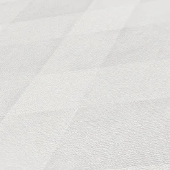 Vliestapete Karo Muster Textil Optik Hellgrau 38664-4