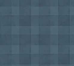 Vliestapete Karo Muster Textil Optik Blau 38664-2