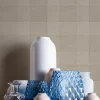 Vliestapete Karo Muster Textil Optik Braun 38664-1
